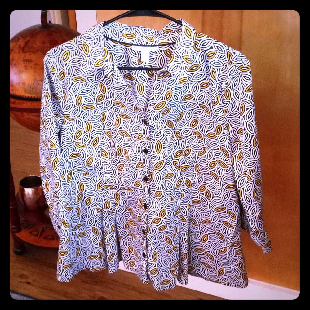 Funky Work Top, Dana Buchman, Like New